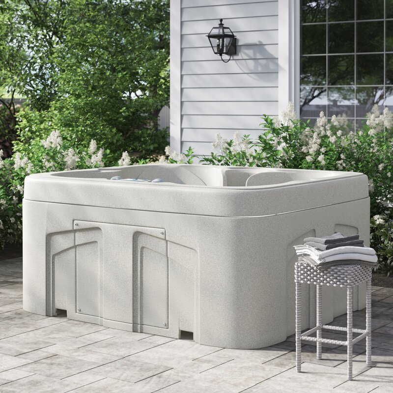 Lifesmart Spas LS100 4 - Person 13 - Jet Rectangular Plug And Play Hot Tub