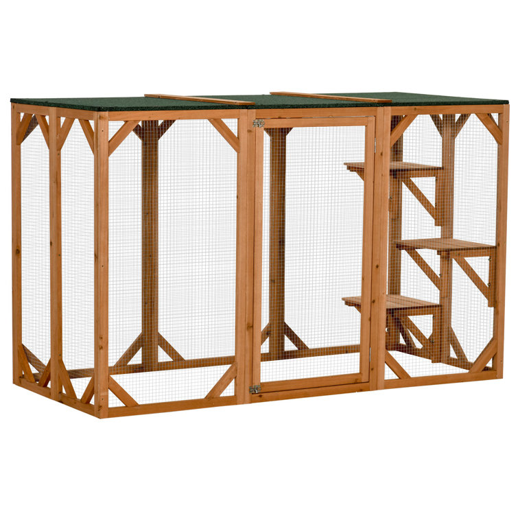 Aulo Asphalt Roof Multi-Level Outdoor Cat Cage