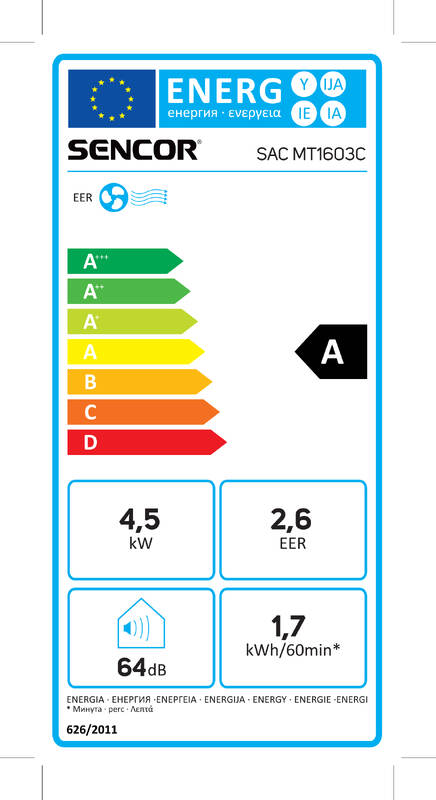 Mobilní klimatizace Sencor SAC MT1603C