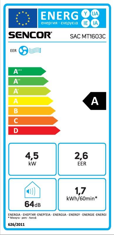 Mobilní klimatizace Sencor SAC MT1603C