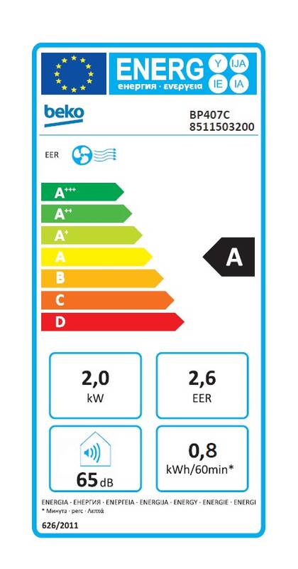 Mobilní klimatizace Beko BP 407C bílá