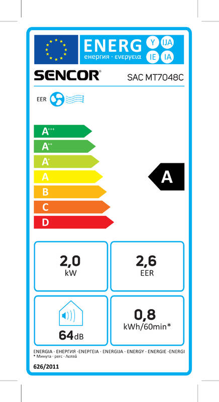 Mobilní klimatizace Sencor SAC MT7048C