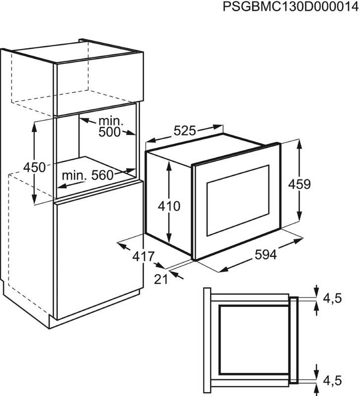Mikrovlnná trouba Electrolux KMFD264TEX černá