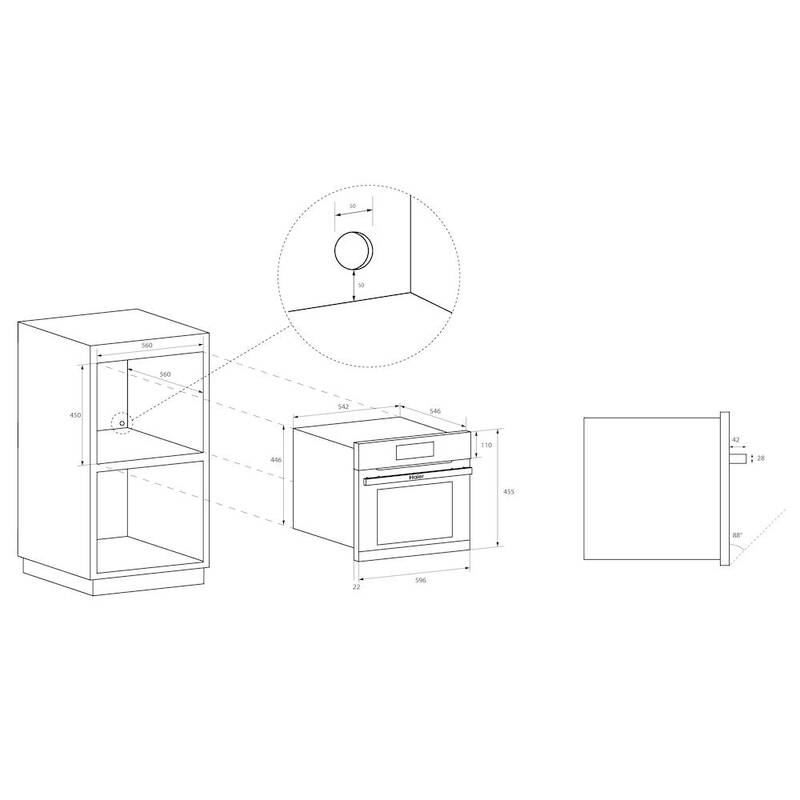 Mikrovlnná trouba Haier I-Message Compact Series 4 HWO45NB4B0B1 černá