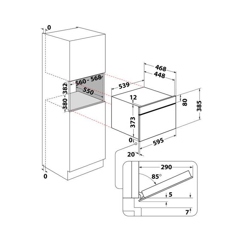 Mikrovlnná trouba Whirlpool WMD44MB černá