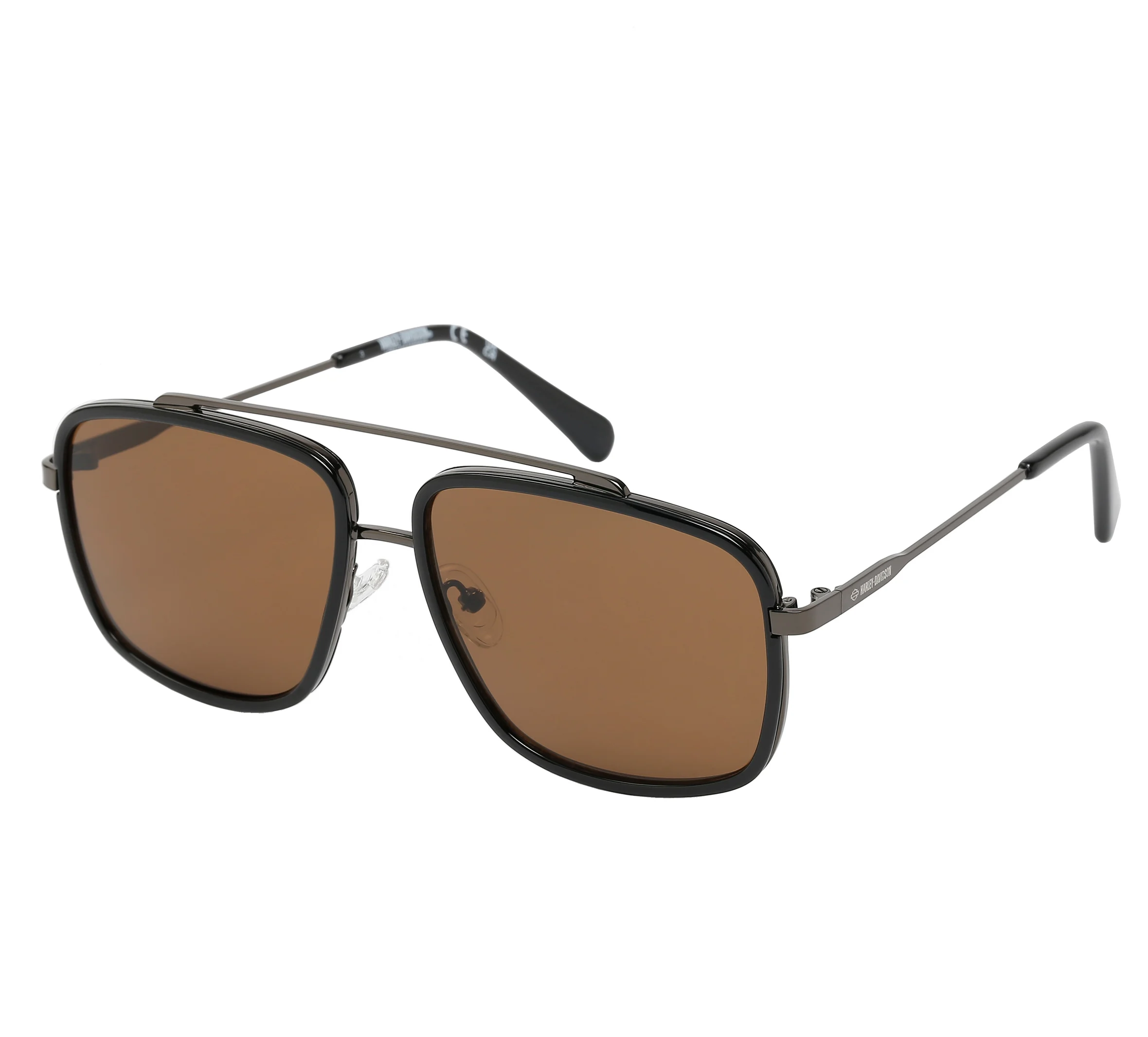 Metal/ Navigator Lifestyle Sunglasses - Shiny Black