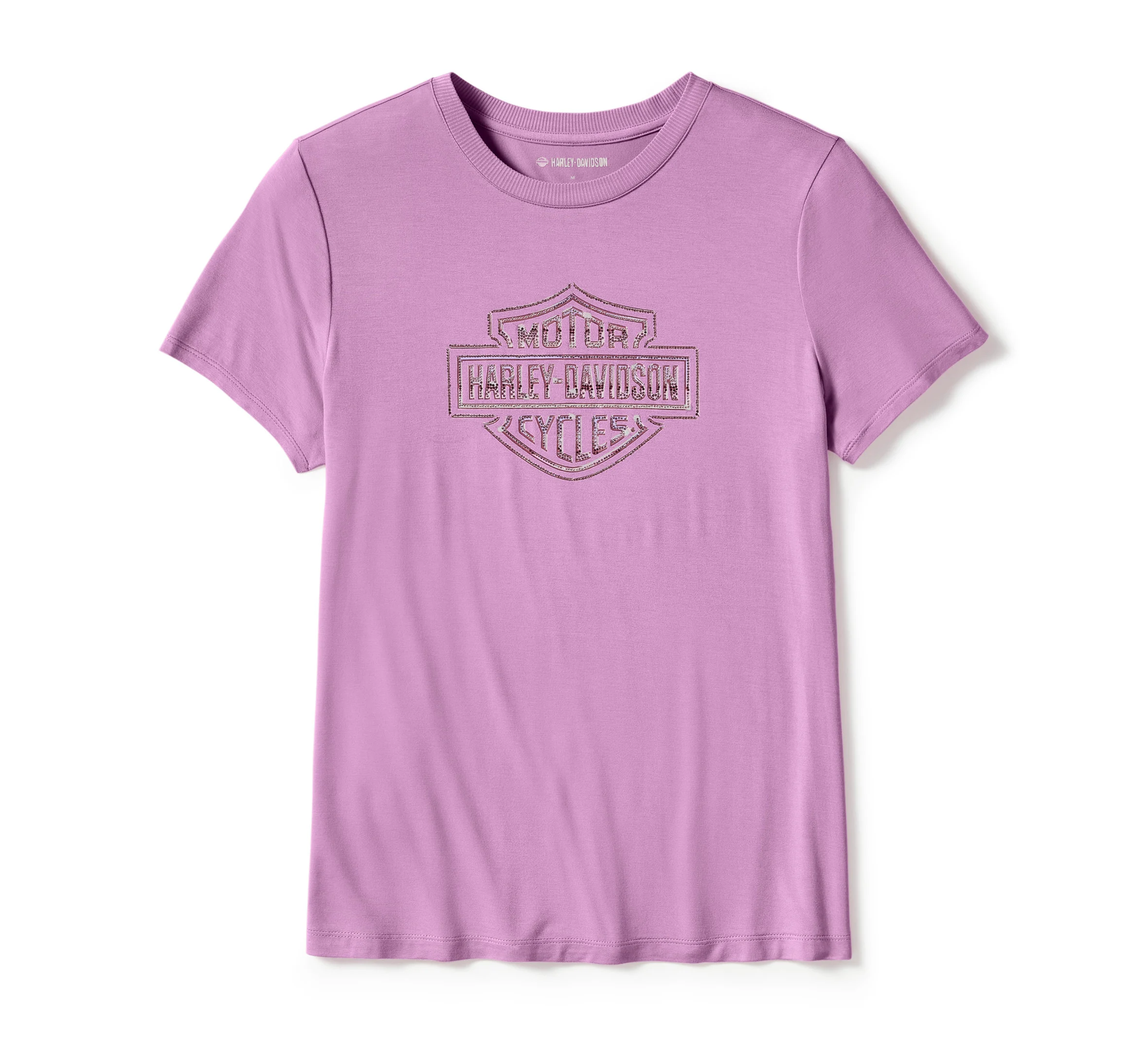 Women's Essential Bling Crew Neck Tee - Orchid