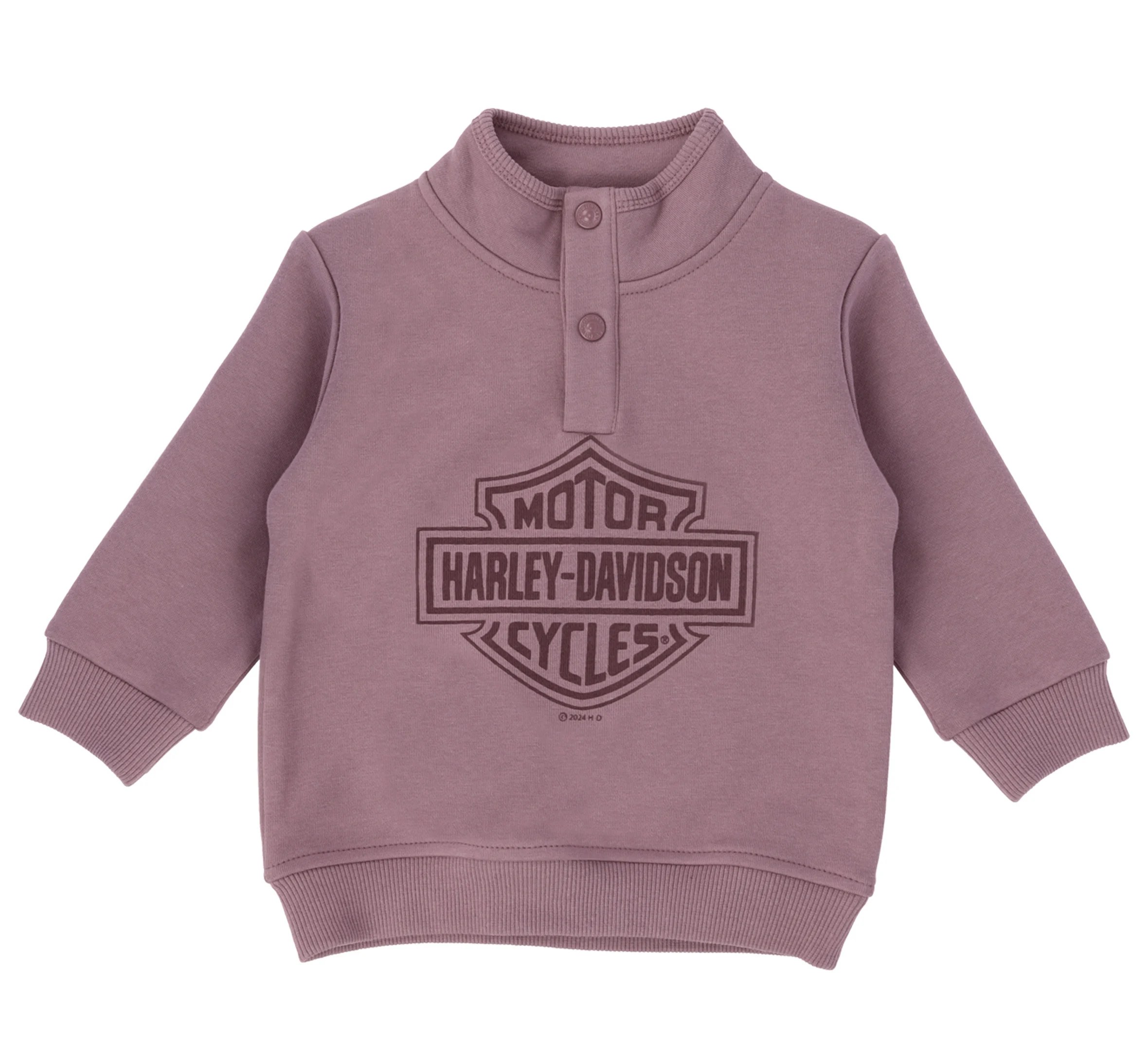 Little Girls Fleece Snap Placket Pullover