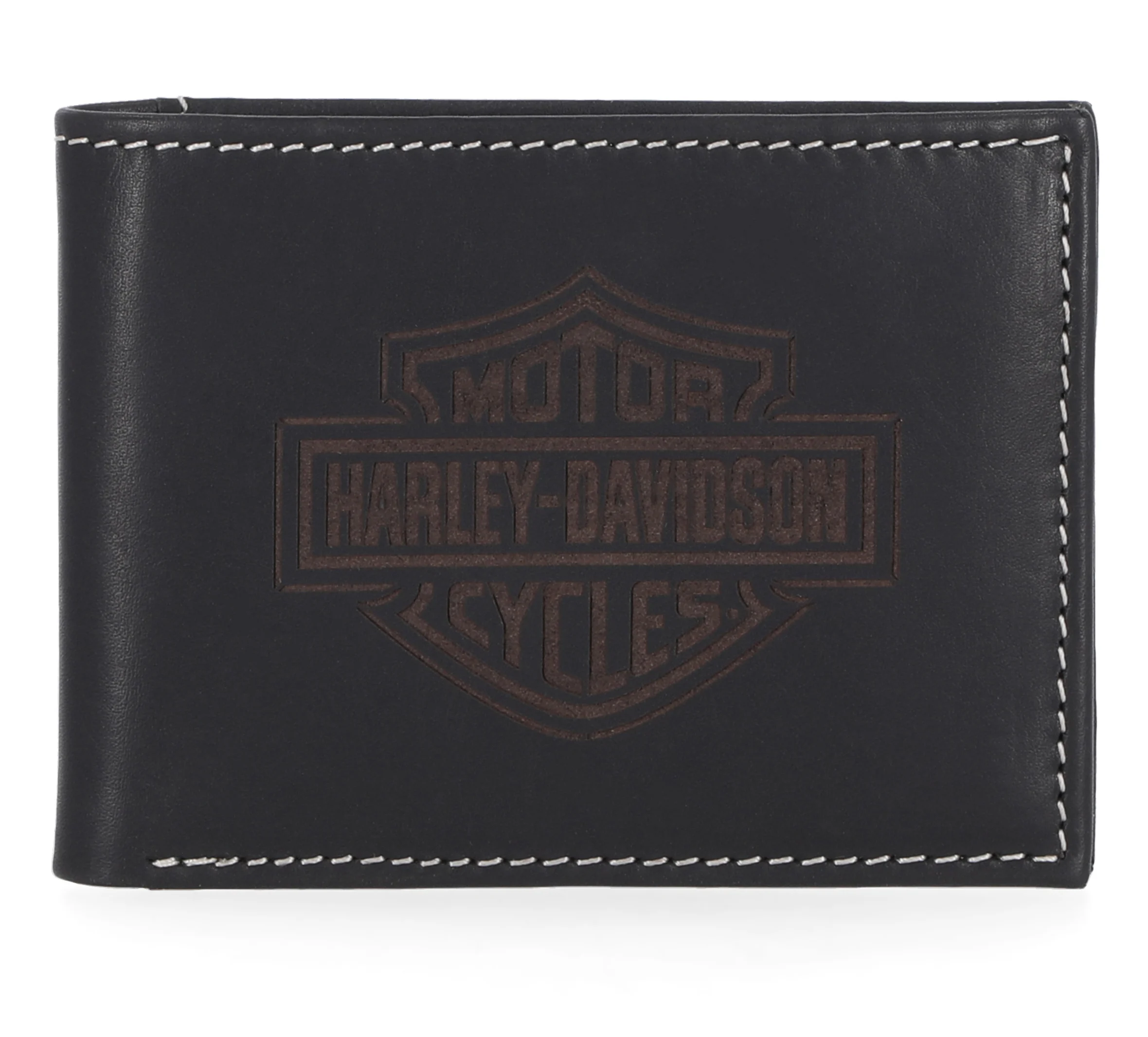 Laser Logo Front Pocket Wallet - Black