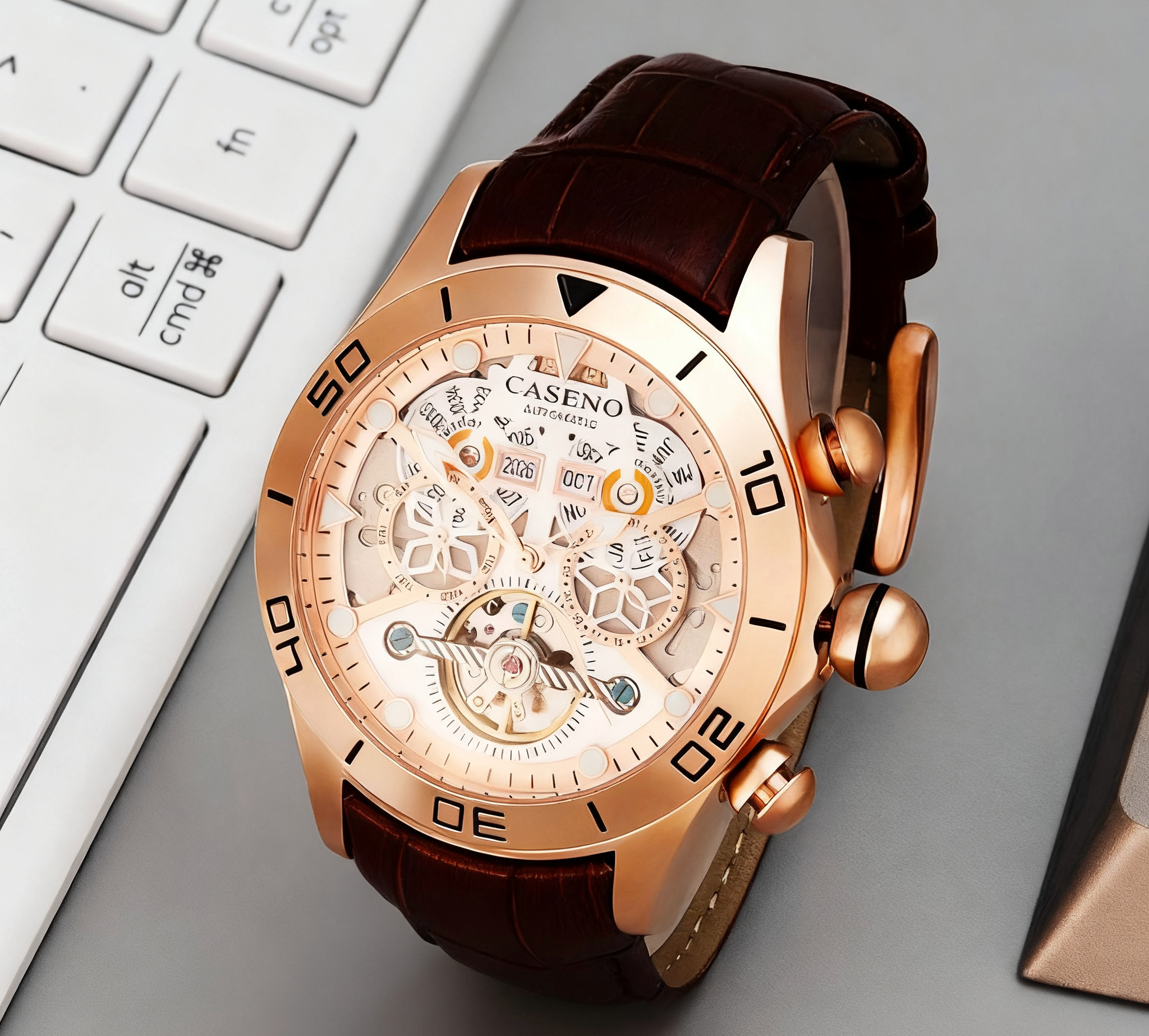 Moderne sportliche Herrenuhr, Modell 12235