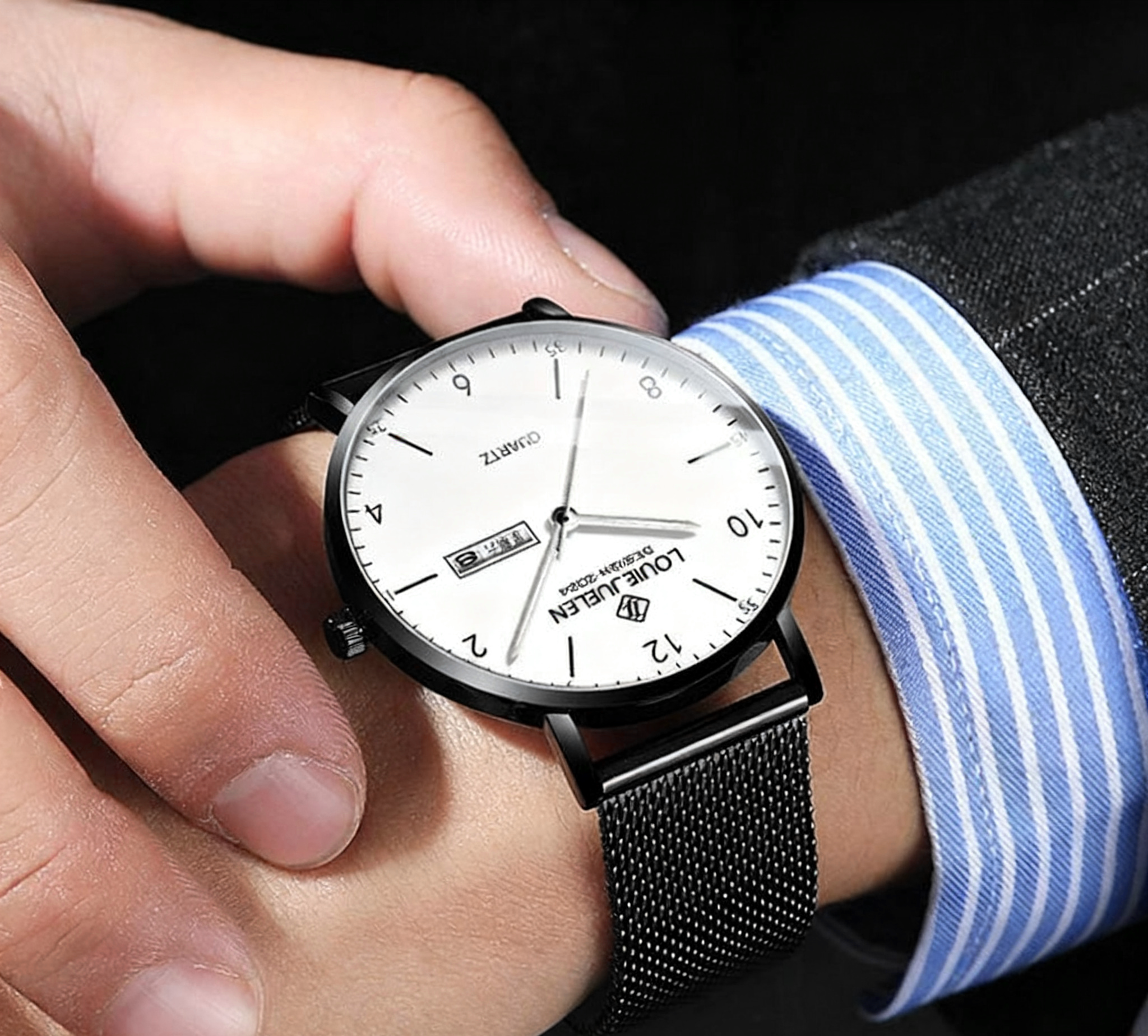 Stilvolle Herrenuhr zum erschwinglichen Preis, Modell 48724