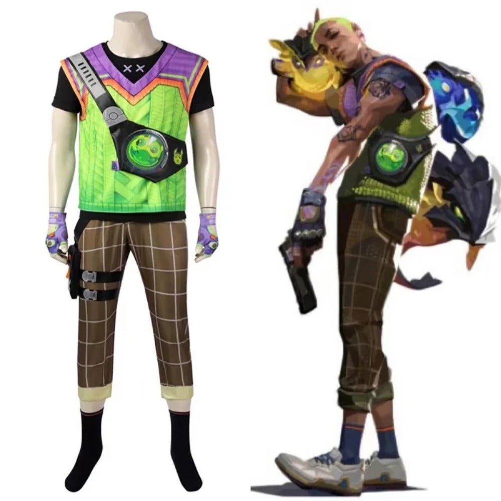 Костюм для косплея агента Гекко из Valorant | Униформа для вечеринки на Хэллоуин