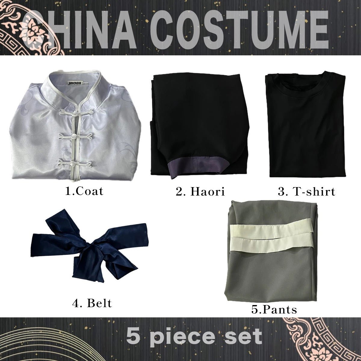 Костюм Reo Mikage из аниме Blue Lock в стиле Кунг-Фу Тан с париком