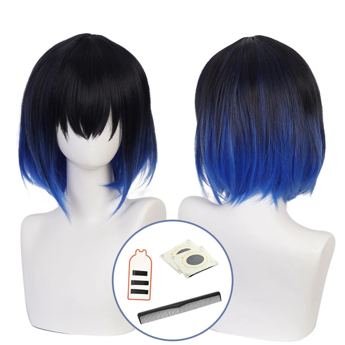 Костюмный парик Хашибира Иноске из аниме, термостойкий, регулируемый размер, синтетическое волокно