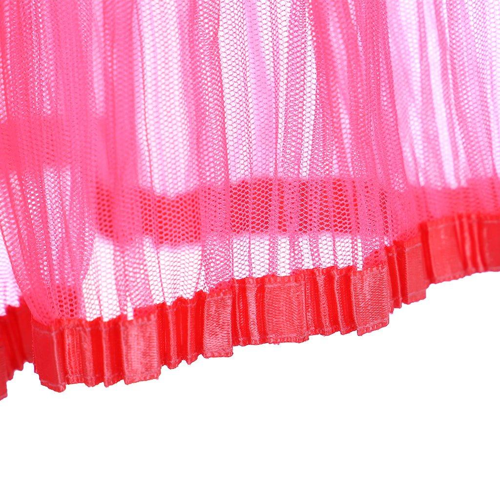 Женский костюм Глинды Доброй Ведьмы: Косплейное платье с подвязками из шелка и тюля