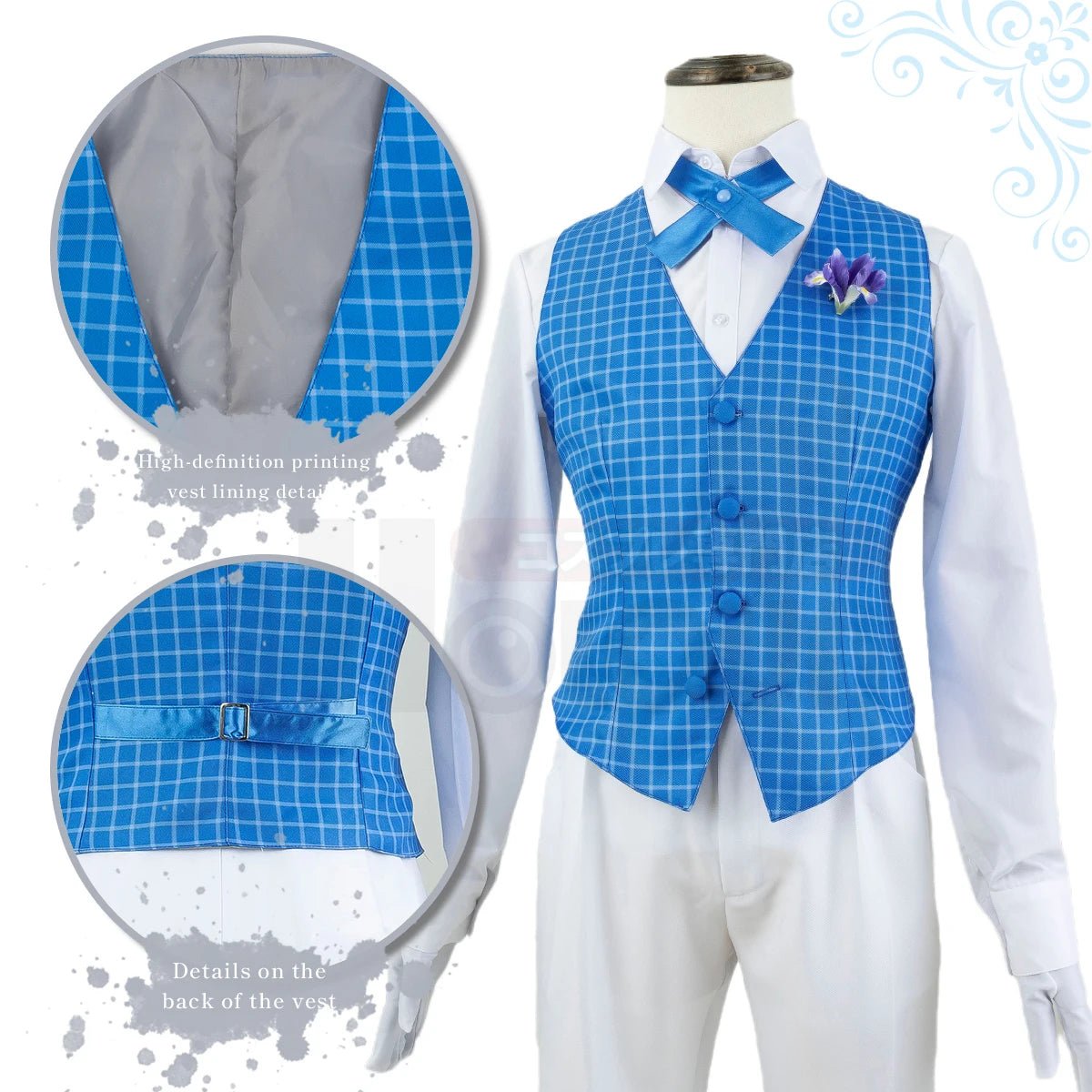 Blue Lock Аниме Исаги Косплей Костюм Выставочный Фрак Жилетка Униформа Корсаж Подарок на Праздник