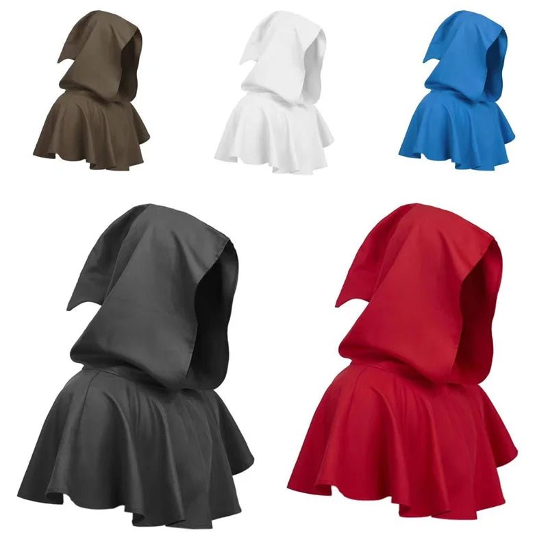 Средневековый плащ с капюшоном для мужчин - однотонный плащ волшебника для Хэллоуина | Серия косплея Animegrad
