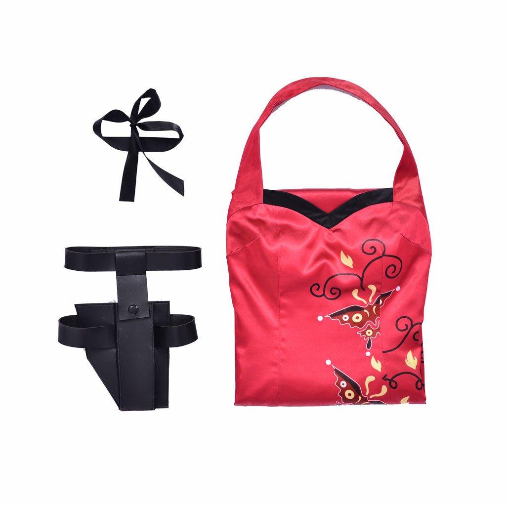 Женский костюм Ады Вонг: Красная печатная чёнгсам платье | Resident Evil фильм