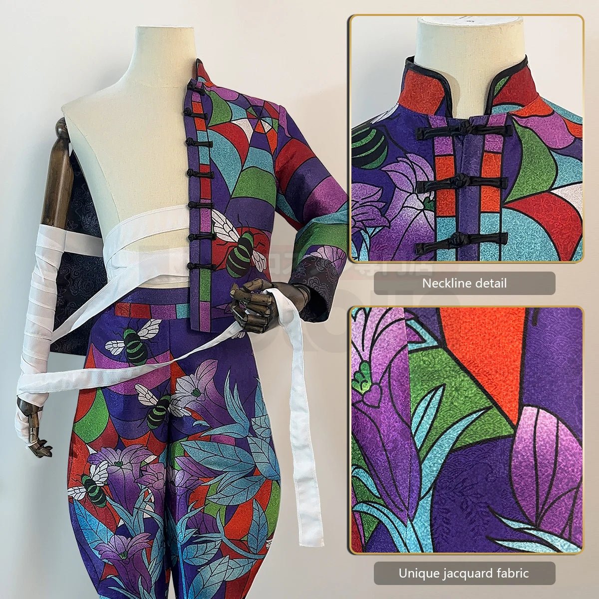 Костюм для косплея Риндо Хайтани из Токио Аниме: парик, куртка с розами, брюки, бинты