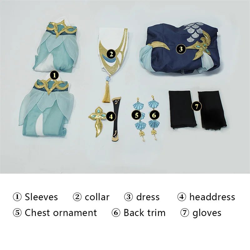 Костюм косплея Мадам Пинг из игры Genshin Impact для женщин, платье, униформа для Хэллоуина