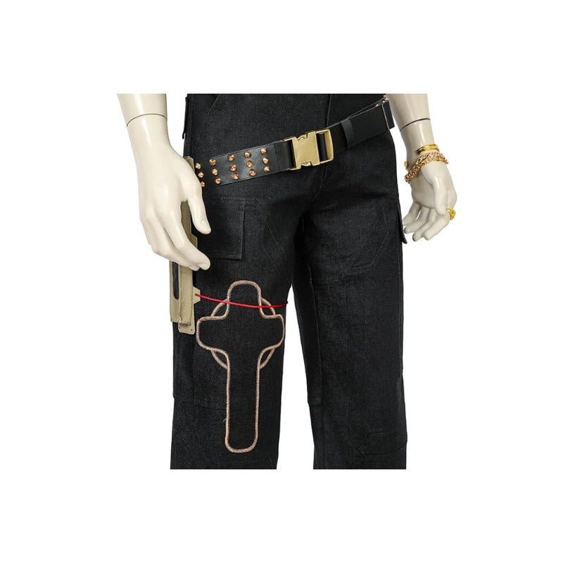 Костюм Джеки 2077 для косплея из искусственной кожи, черный костюм для Хэллоуина и вечеринок