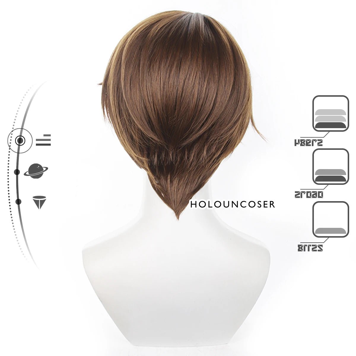 Honkai Star Rail Игра Welt Yang Костюмный Парик Розетка Термостойкий Синтетическое Волокно Регулируемый Размер Хэллоуин Рождество