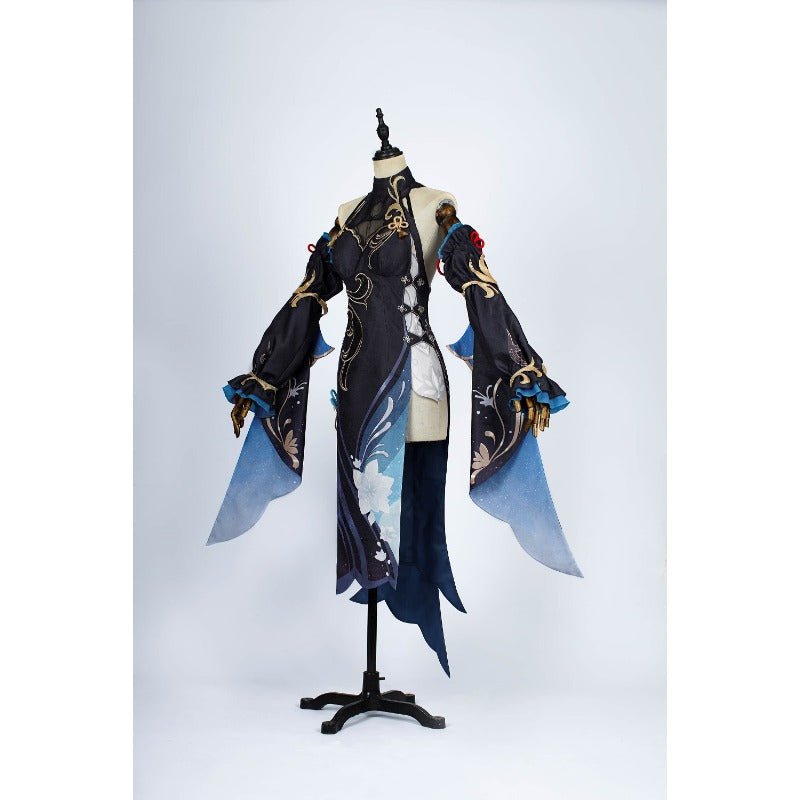 Костюм Ганью в стиле чеонгсам из Genshin Impact - Наряд Шэнь Хэ для Фонарного Фестиваля