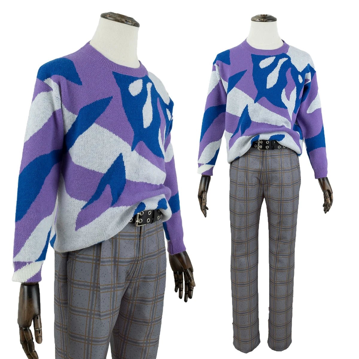 Blue Lock Anime Reo Mikage Костюм для косплея Парик Повседневный Свитер Штаны Outfit Розовая сетка Синтетическое волокно Подарок