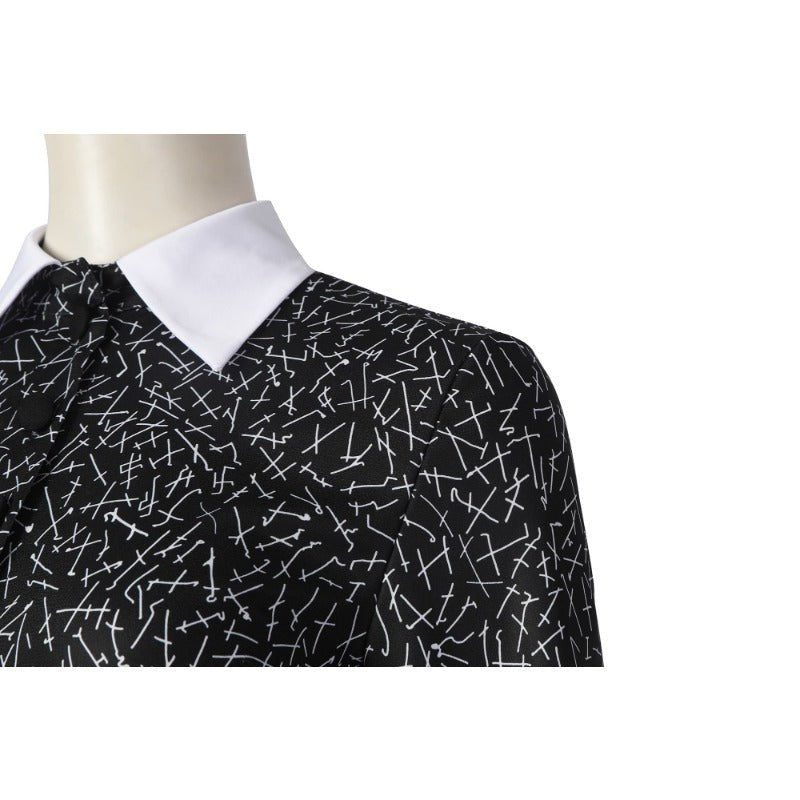 Костюм Wednesday Addams для женщин: черное готическое платье для косплея