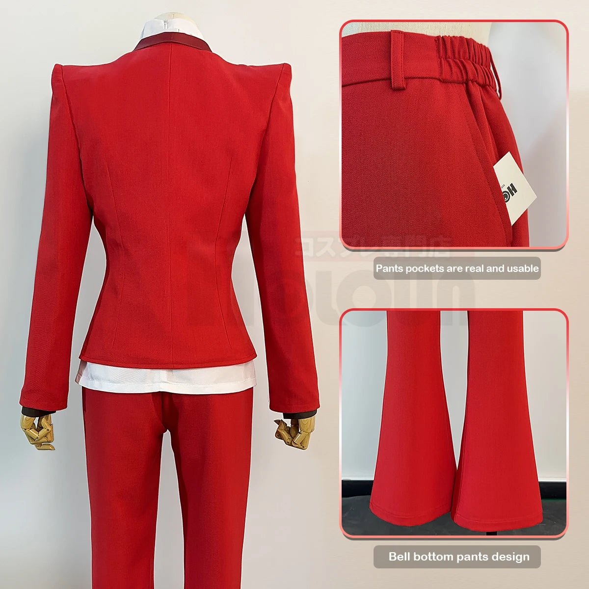 Костюм Чарли Морнингстар из Hazbin Hotel для косплея: парик, рубашка, брюки, аксессуары