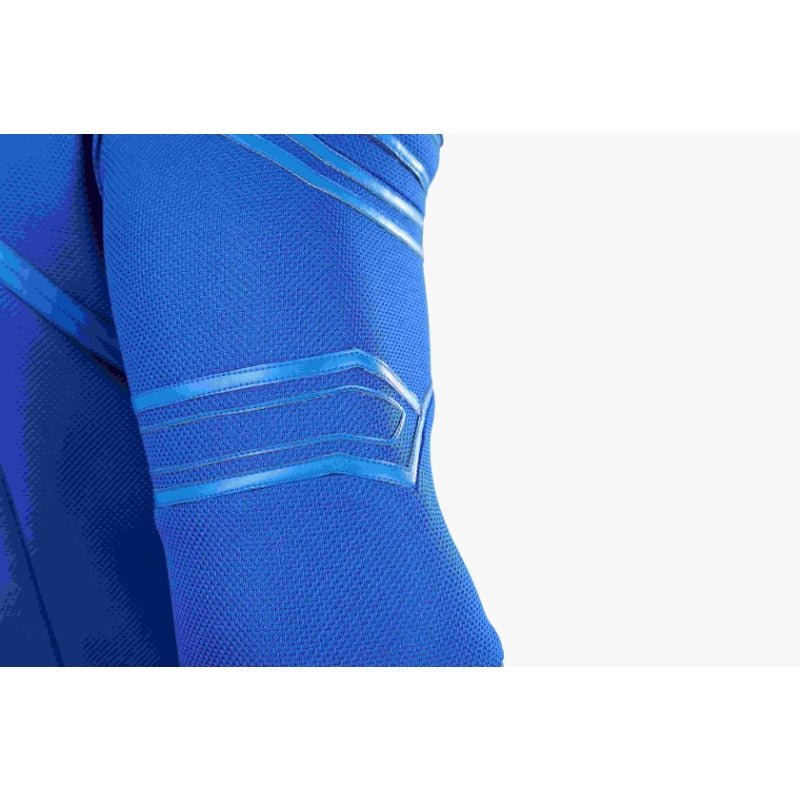 Косплей костюм супергероя Кларк Кент - Синий зентай комбинезон с красной накидкой