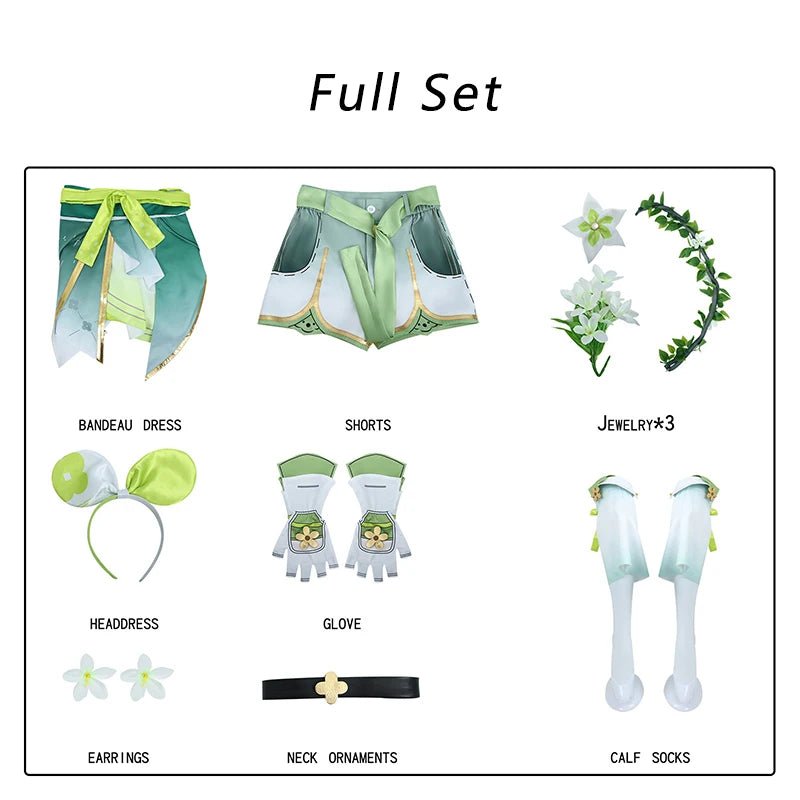Костюм для косплея Веры из игры Wuthering Waves, зеленое платье, женский наряд для Хэллоуина