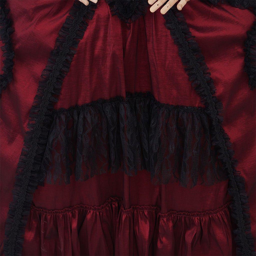 Рококо Роза Красное Бальное Платье | Винтажная Принцесса Колониальный Период Костюм для Косплея, Хэллоуина, Вечеринок и Выступлений