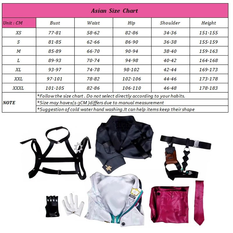 Костюм Галлахера из Honkai Star Rail для мужчин - наряд секьюрити с бутылкой вина