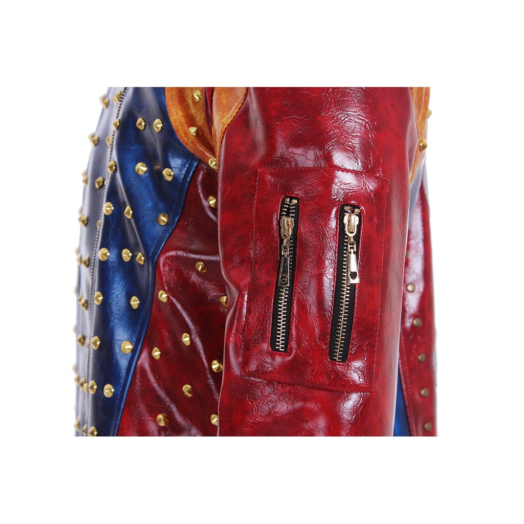 Костюм для косплея Потомки 2 для мужчин и детей - Панк кожаная куртка с шипами