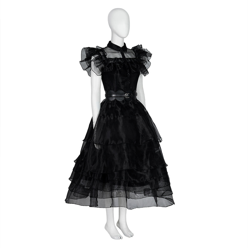 Костюм для косплея Среда Аддамс из фильма 'Семейка Аддамс' Бальное платье