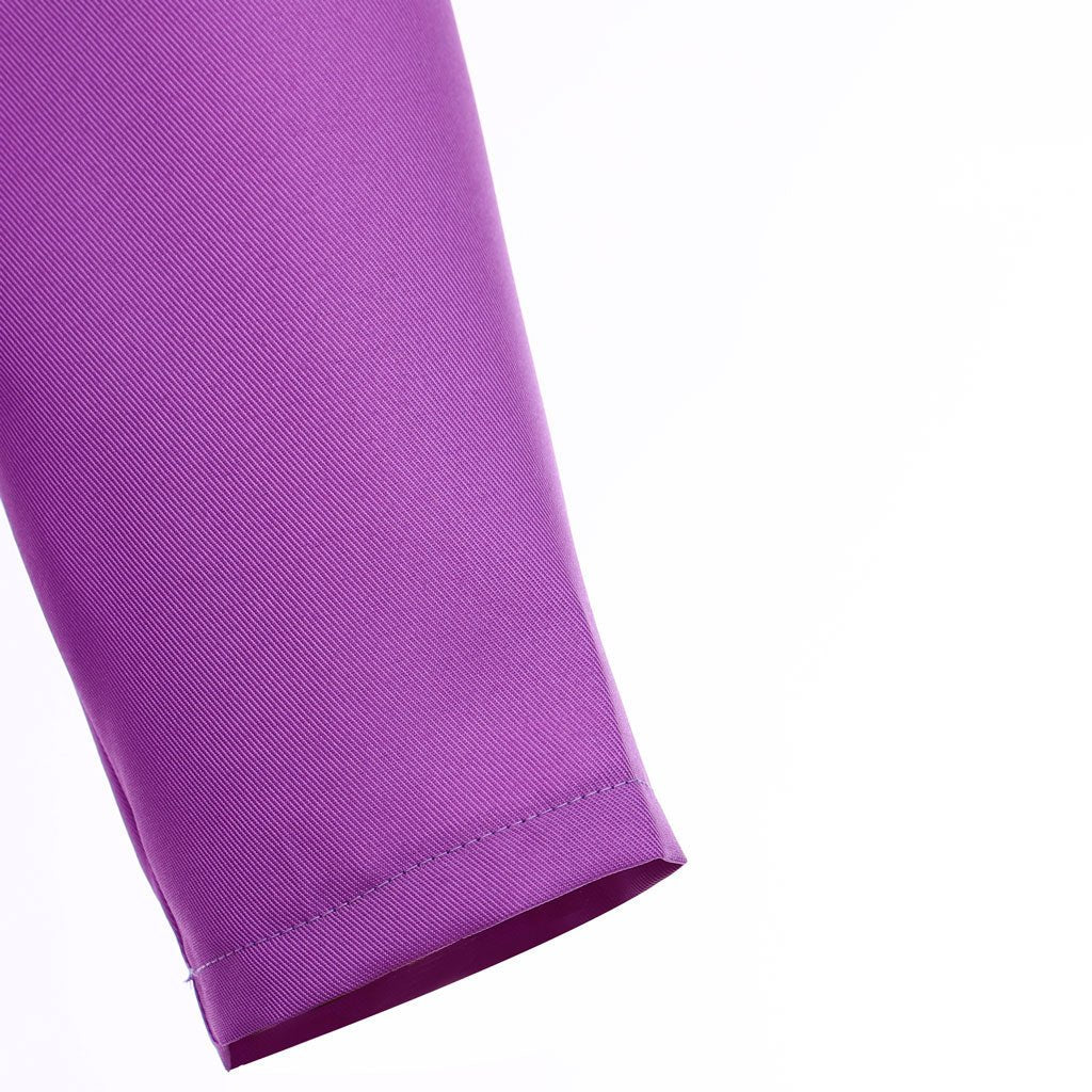 Элегантная длинная фиолетовая мантия с обтягивающим комбинезоном - Вдохновленный аниме косплей костюм