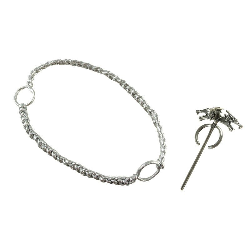 Костюм Даенерис Таргариен для косплея - Женское платье с длинными рукавами и брошью для Хэллоуина и вечеринок