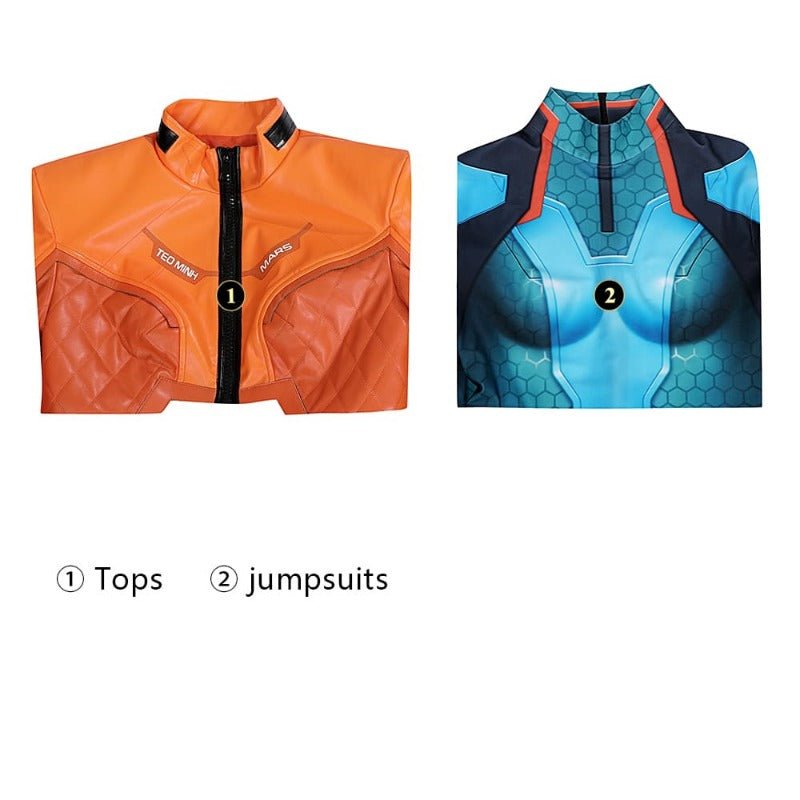 Overwatch 2 Женский Синий Костюм Джуно для Хэллоуина и Карнавала