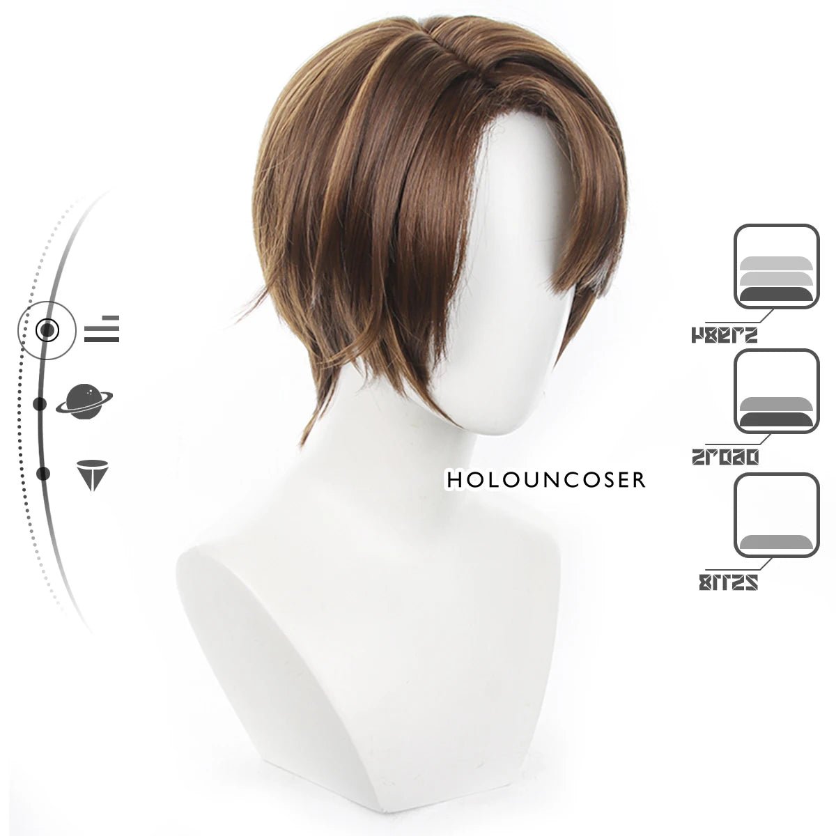 Honkai Star Rail Игра Welt Yang Костюмный Парик Розетка Термостойкий Синтетическое Волокно Регулируемый Размер Хэллоуин Рождество