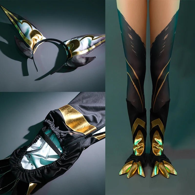 Костюм для косплея Xayah из игры LOL в китайском стиле, платье для Хэллоуина с плащом