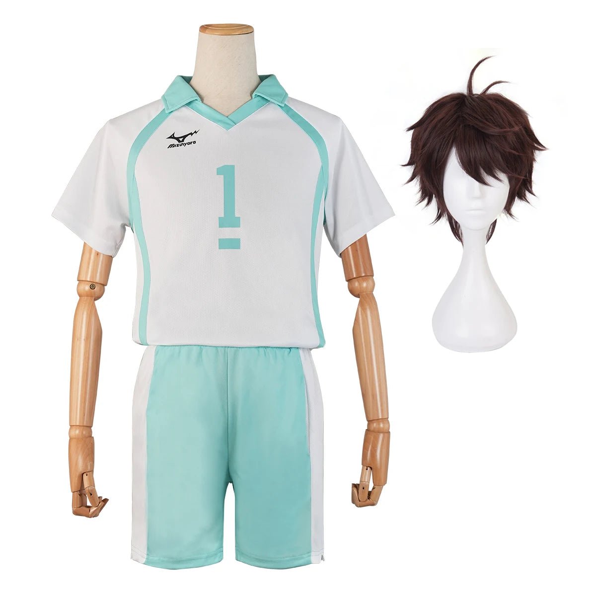 Костюм для косплея Oikawa Tooru из Haikyuu!!: футболка, шорты и парик Aoba Johsai