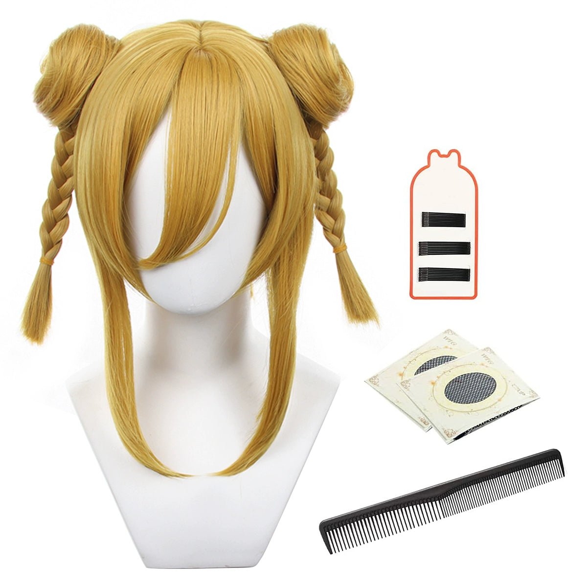 Парик 'Синий Замок Тысяча Резов Леопардовый Пук' - Китайский стиль двойных пучков с девятью вариантами цветов