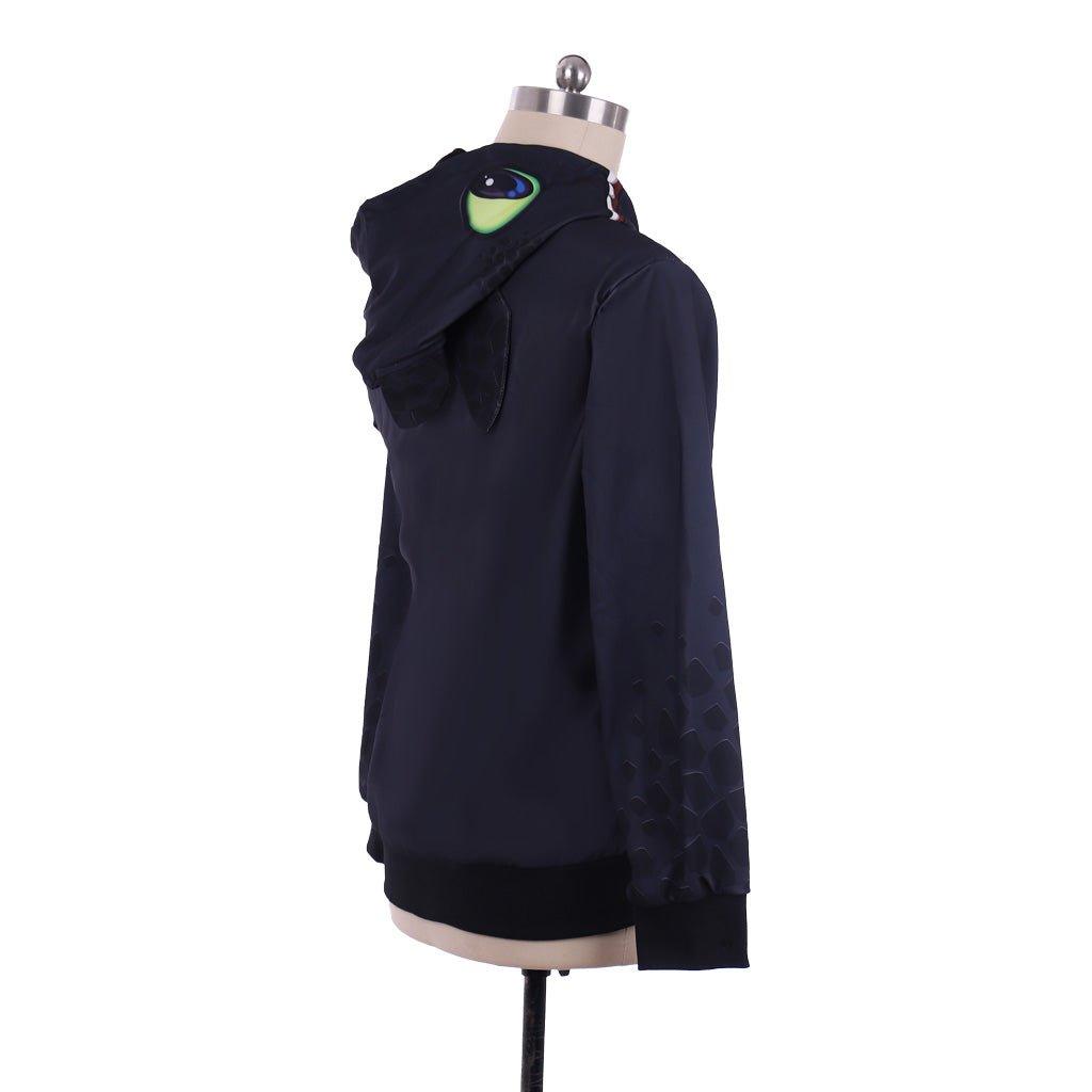 Унисекс толстовка с драконом и ушами | Костюм для косплея для фанатов 'Как приручить дракона'