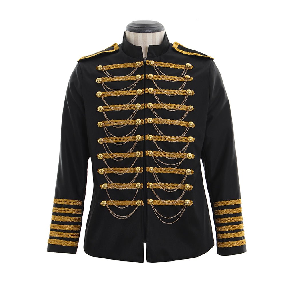 Классическая военная блуза для мужчин с двойной грудью и вышивкой | Черно-красный костюм для выпускного, свадьбы и сценических выступлений