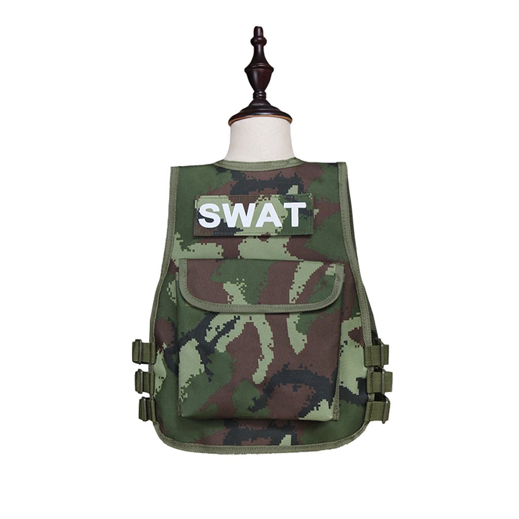 Военный жилет для детей, камуфляжный охотничий жилет, тактический костюм для косплея, снайперский жилет для военных игр