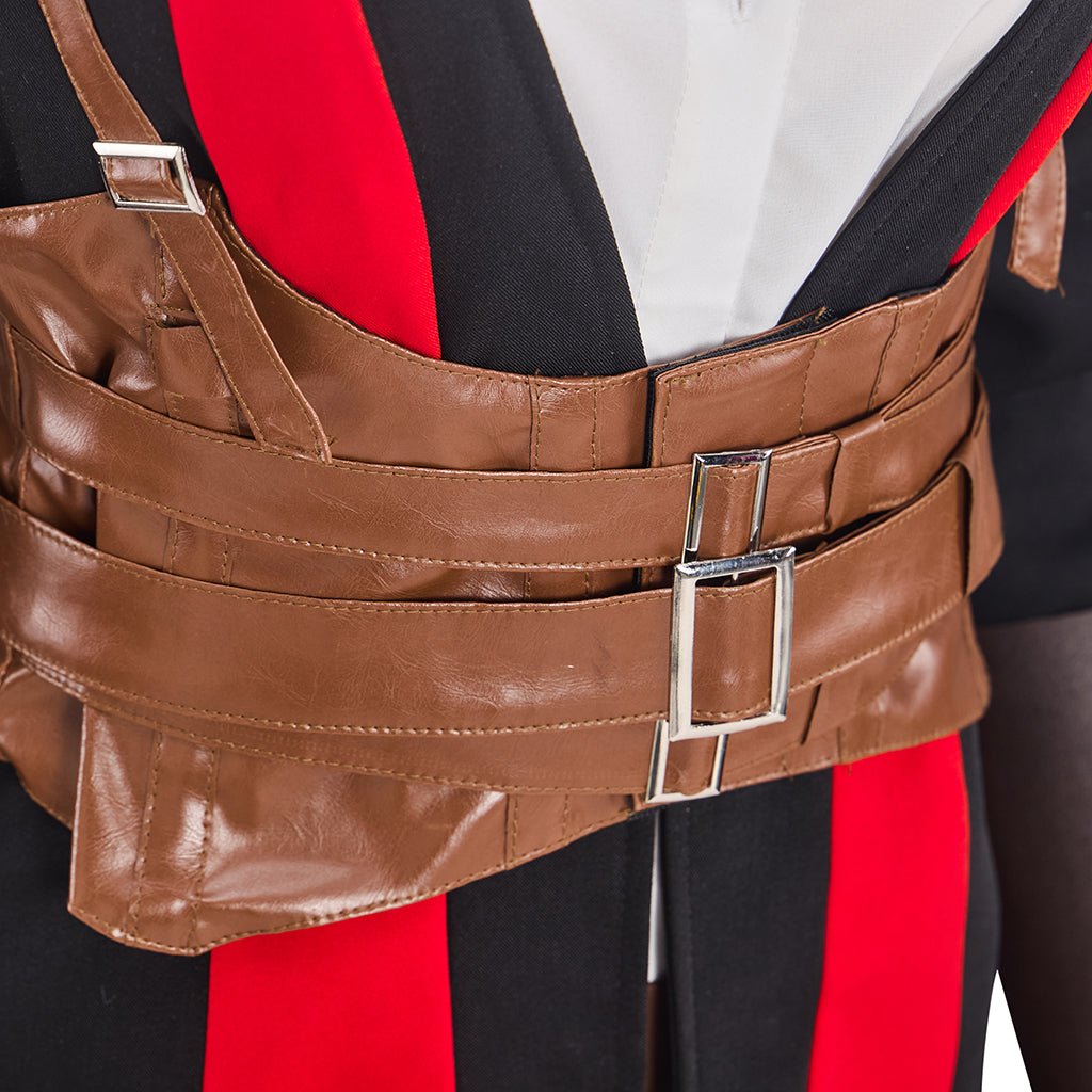 Стильный женский костюм из искусственной кожи для косплея