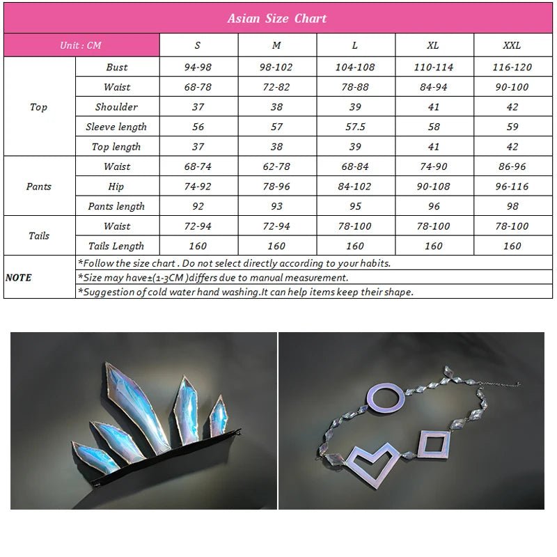 Костюм для косплея Neeko из игры LOL KDA для женщин, полный набор с хвостом