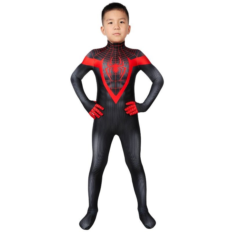 Костюм Spider-Man Miles Morales для детей, косплей комбинезон