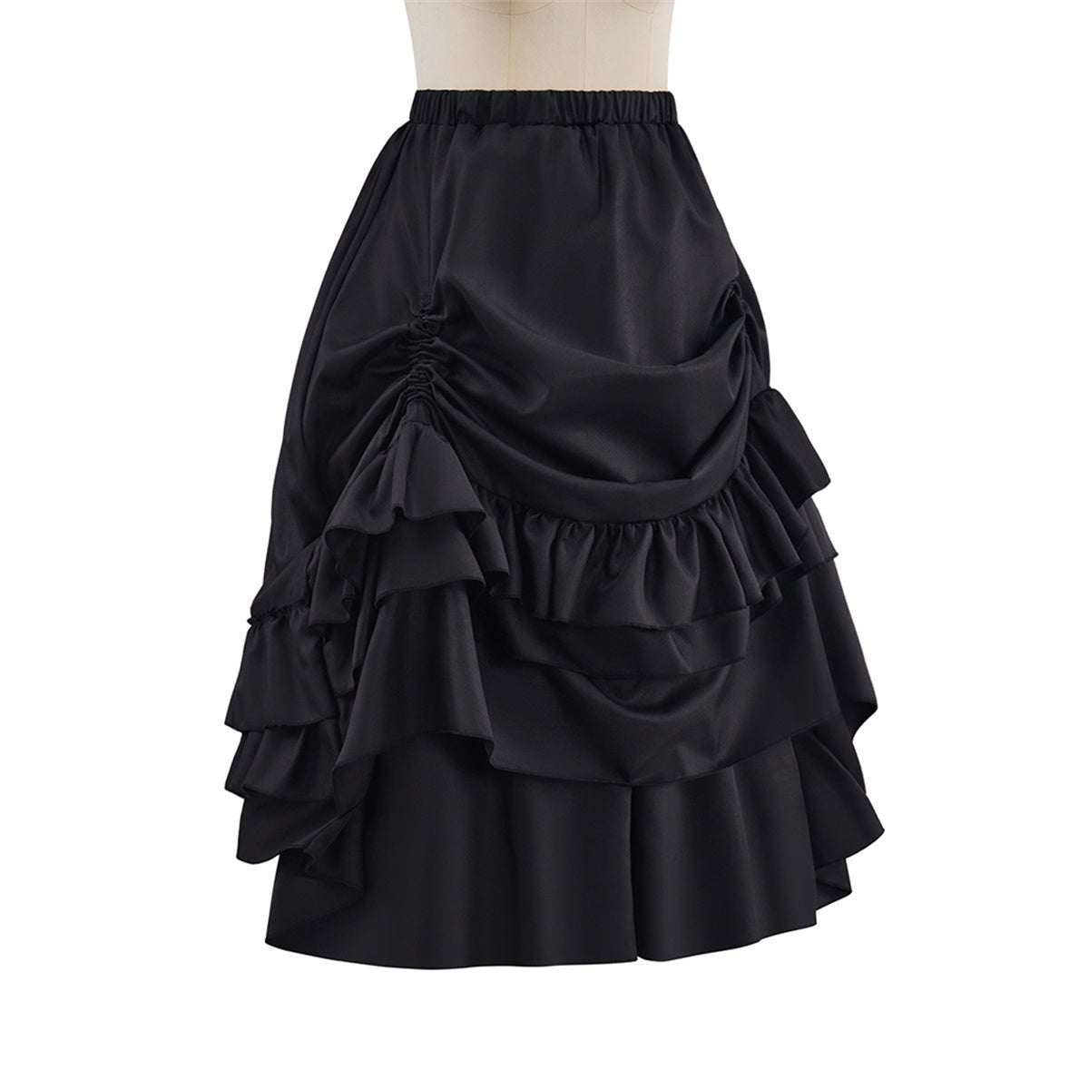 Средневековый Готический Черный Бюстье Юбка Костюм Косплея